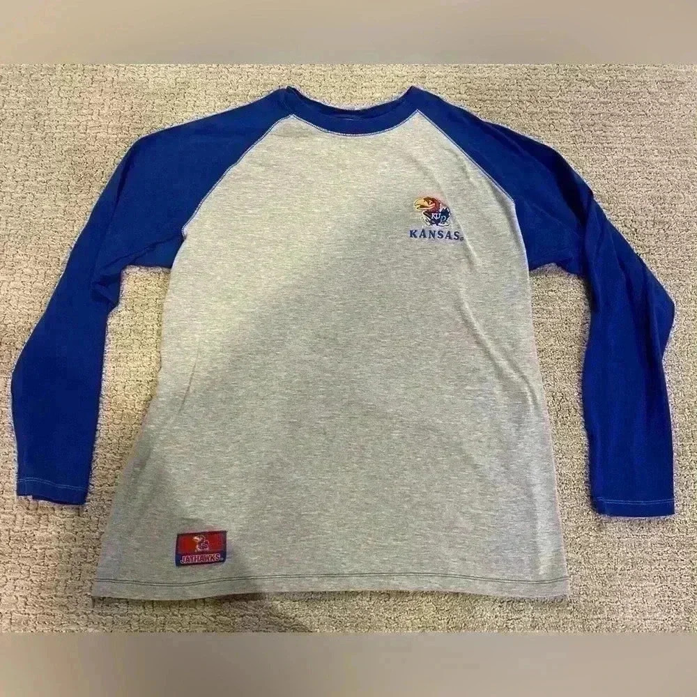 Kansas Jayhawks Concepts sports sleepwear shirt Men size XL color Blue and Gray‎